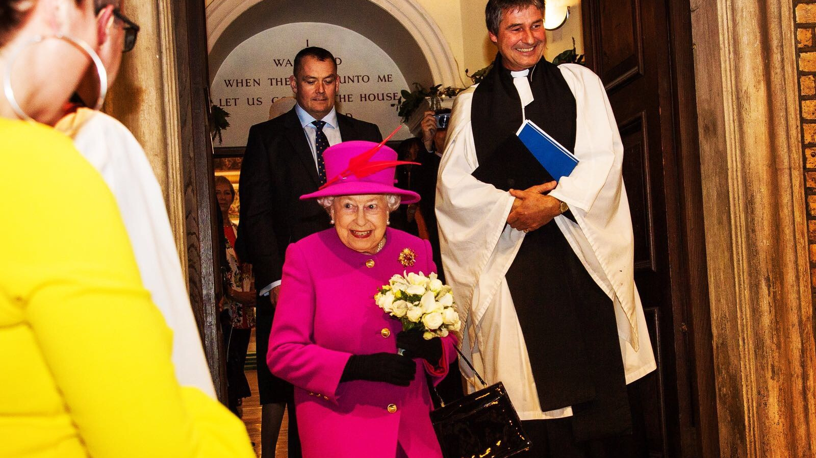 Queen leaving church